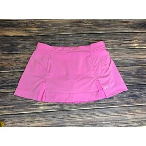 Nike Fit Dry Skort Womens L Pink Pleated Tennis Golf Athletic Sportswear
